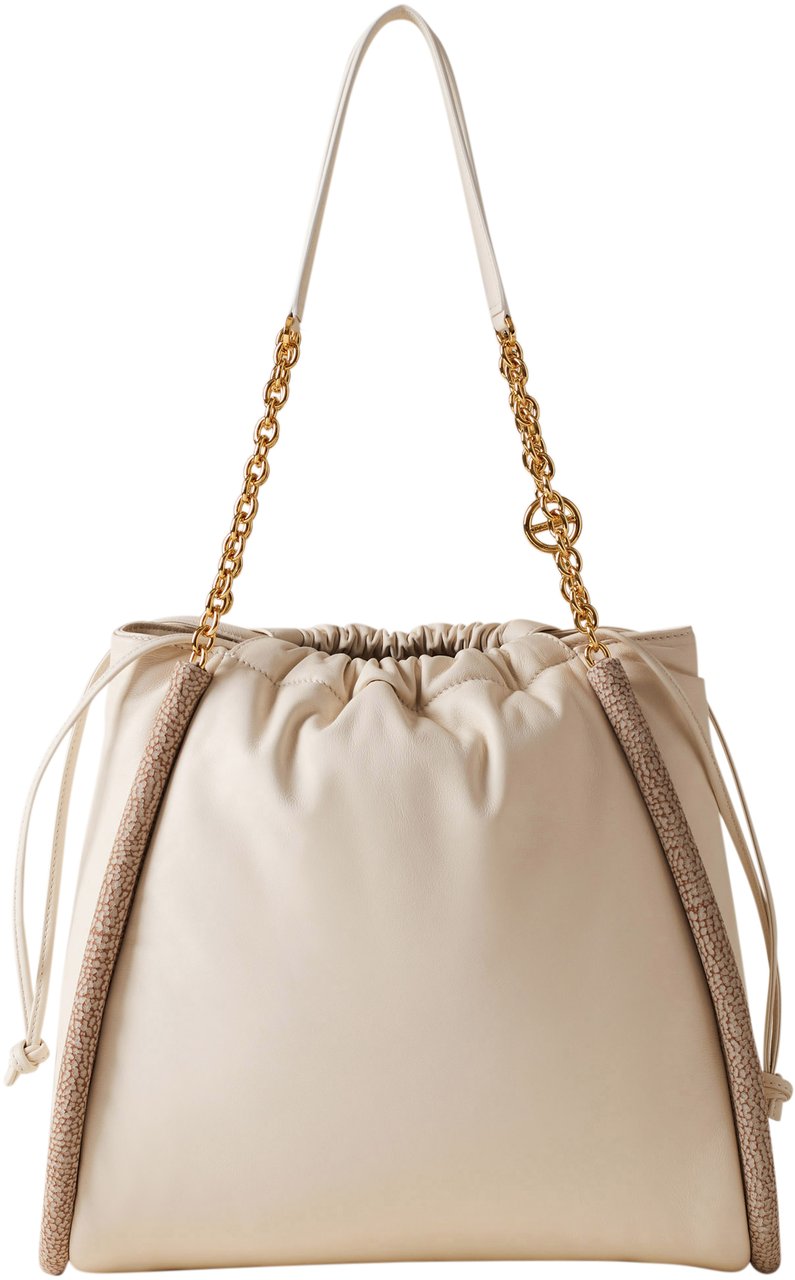 Borbonese COQUILLE LARGE SHOPPING BAG Wit
