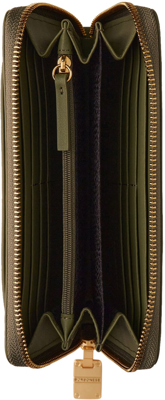 Borbonese LARGE ZIP-AROUND WALLET Groen