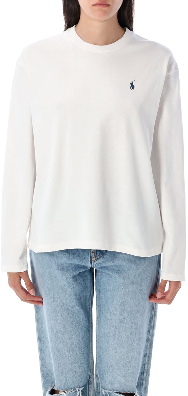 Ralph Lauren Tshirt Ls Bianco Wit