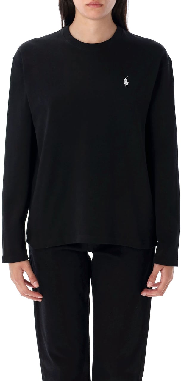 Ralph Lauren Tshirt Ls Nero Zwart