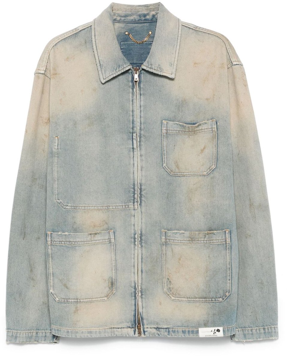 Golden Goose Coats Clear Blue Blauw