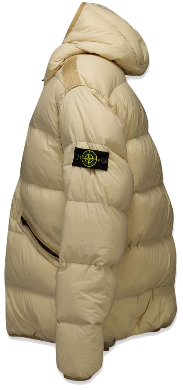 Stone Island Junior Stone Island Kinder Jongens Winterjas In Beige Beige