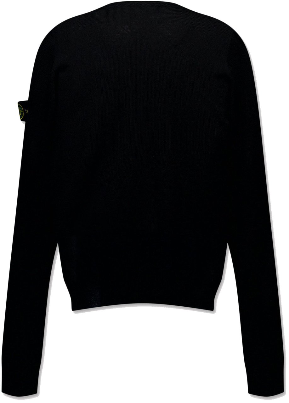 Stone Island Junior Stone Island Kinder Jongens Trui In Zwart Zwart