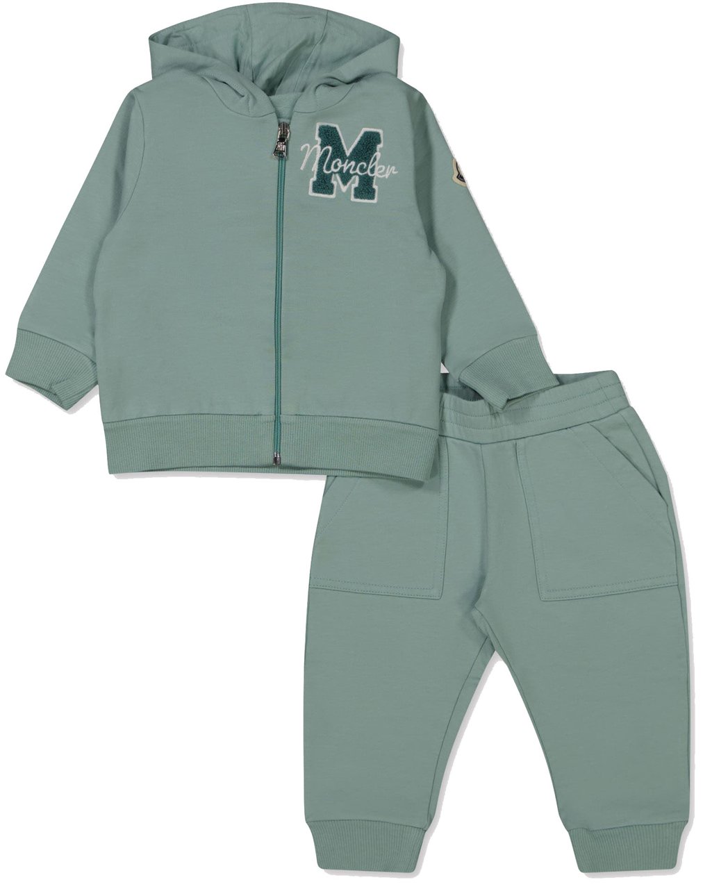 Moncler Moncler Baby Jongens Joggingpak In Mint Groen