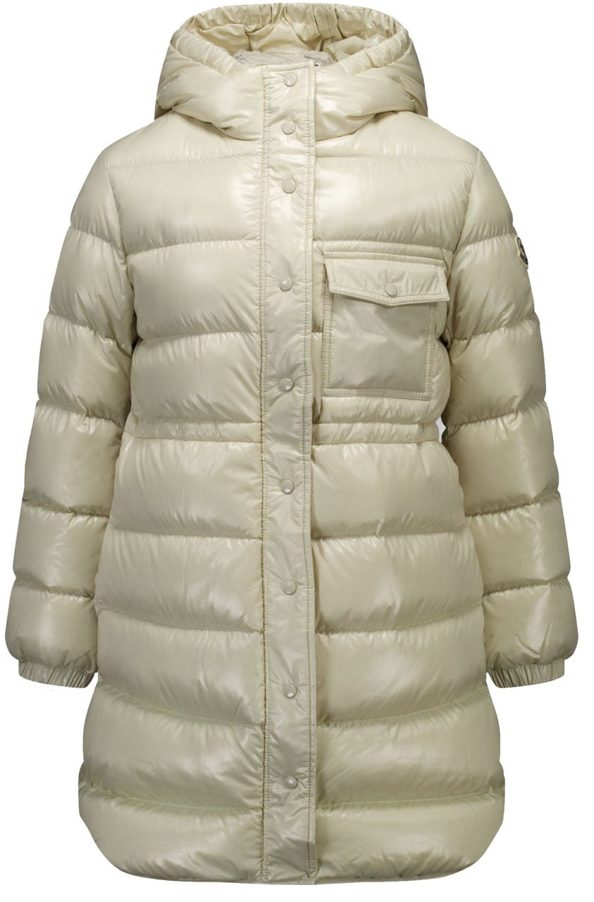 Moncler Moncler Dacca Kinder Winterjas In Creme Taupe