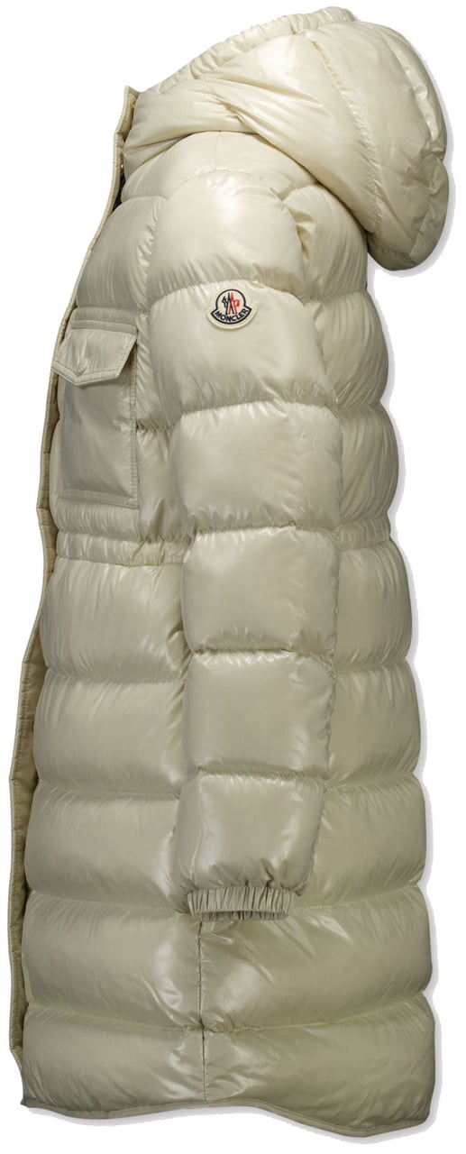 Moncler Moncler Dacca Kinder Winterjas In Creme Taupe