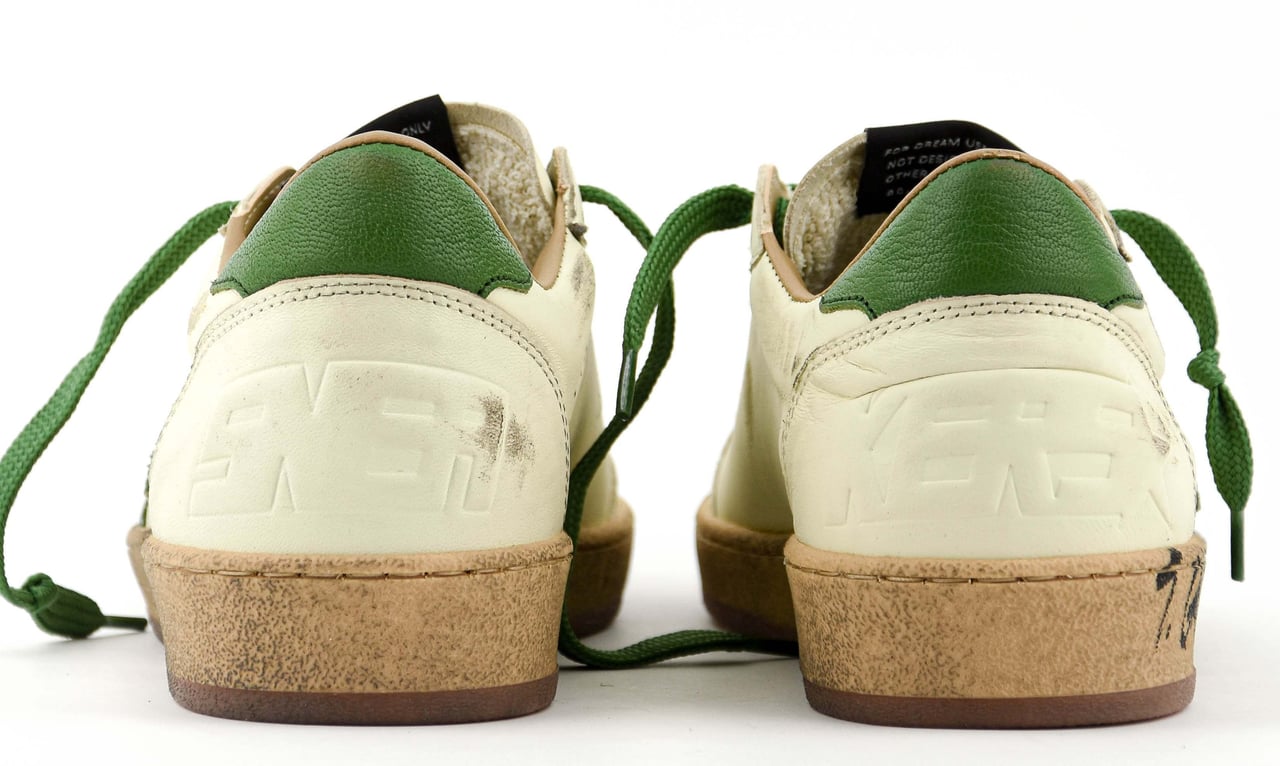 Golden Goose Ball Star White Green Wit