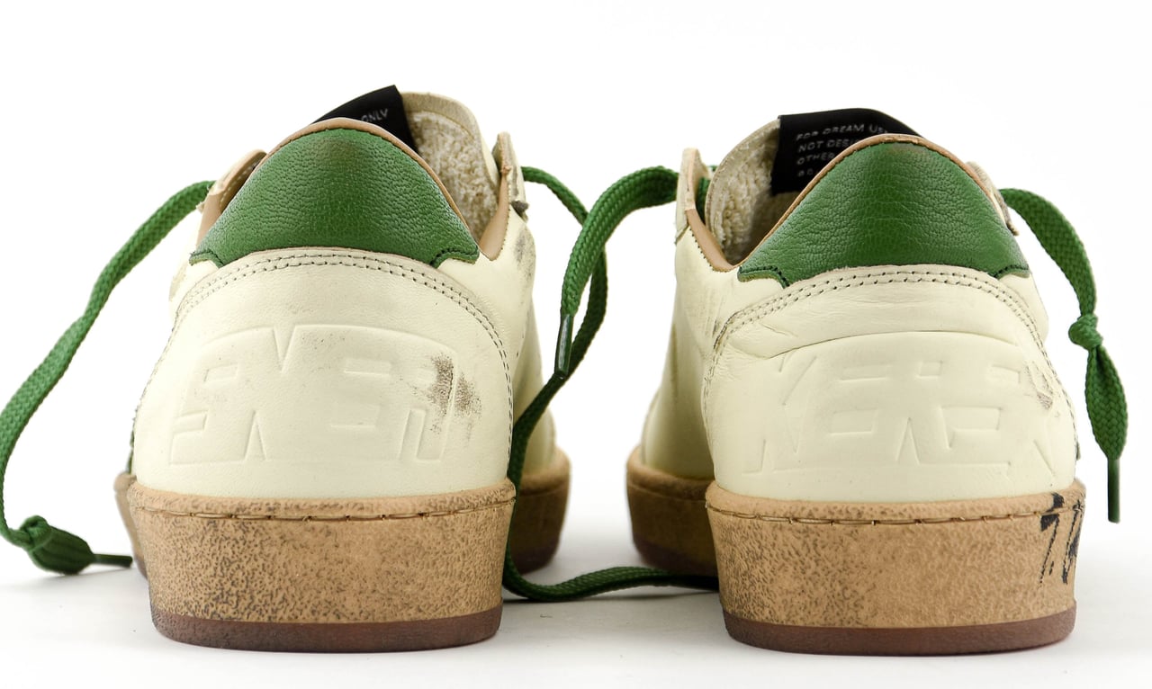 Golden Goose Ball Star White Green Wit