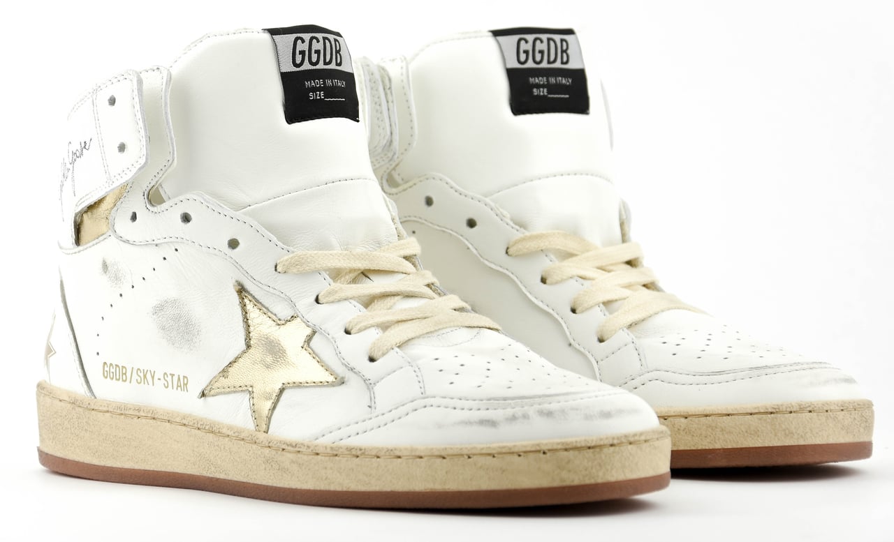 Golden Goose Skystar White Gold Wit