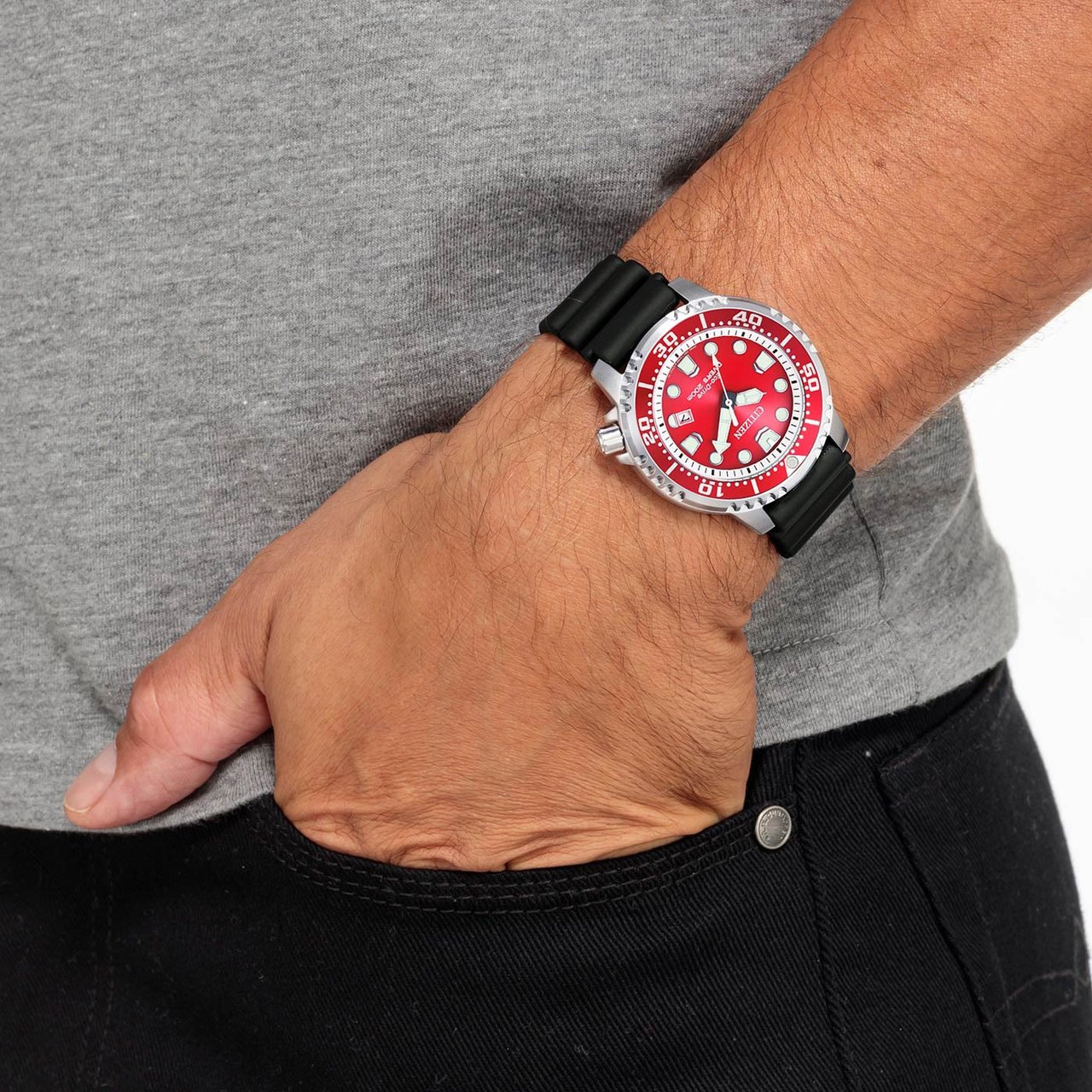 Citizen BN0159-15XM Promaster Marine Eco-Drive duikhorloge Rood