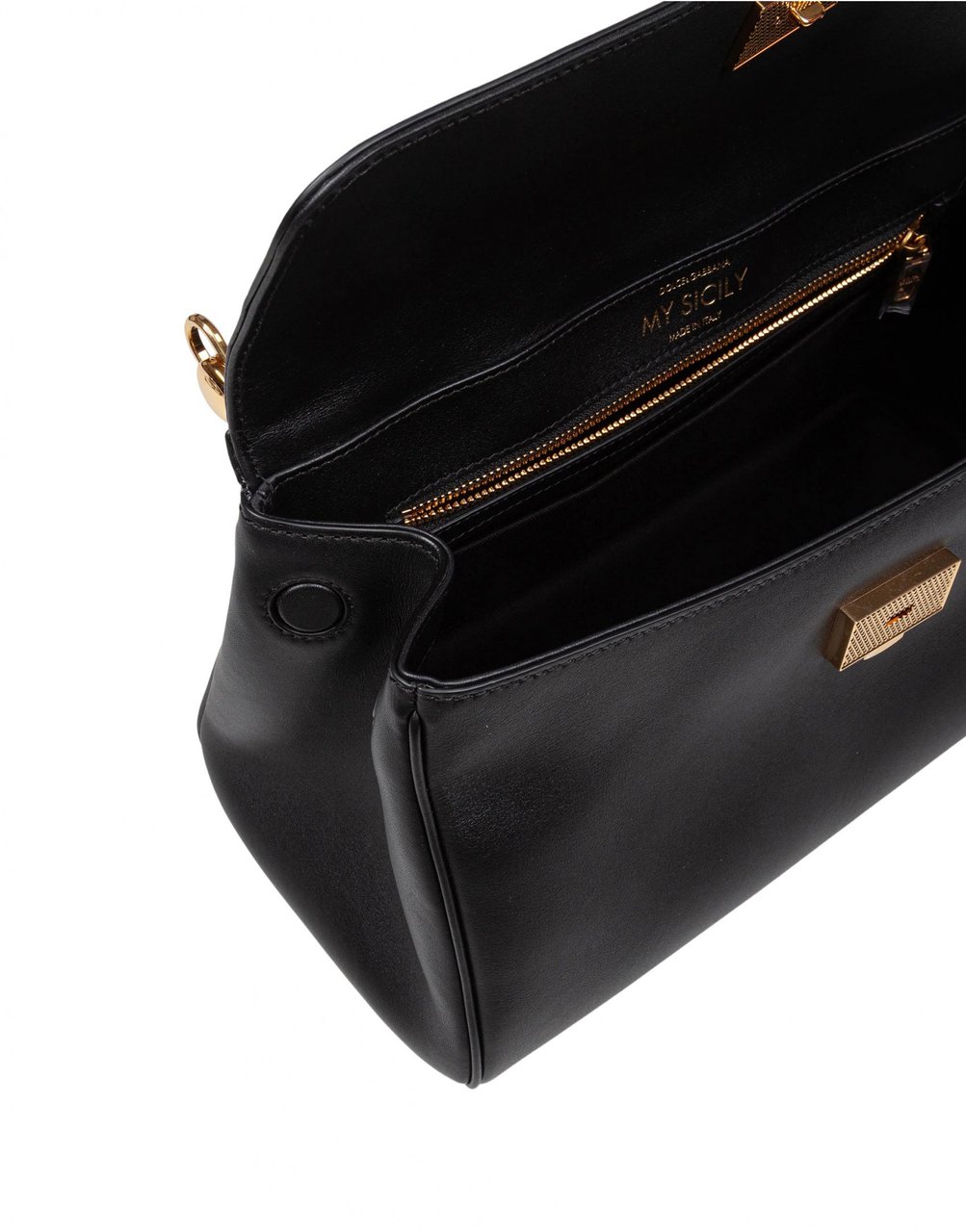 Dolce & Gabbana Dolce & gabbana vintage my sicily bag in black leather Zwart