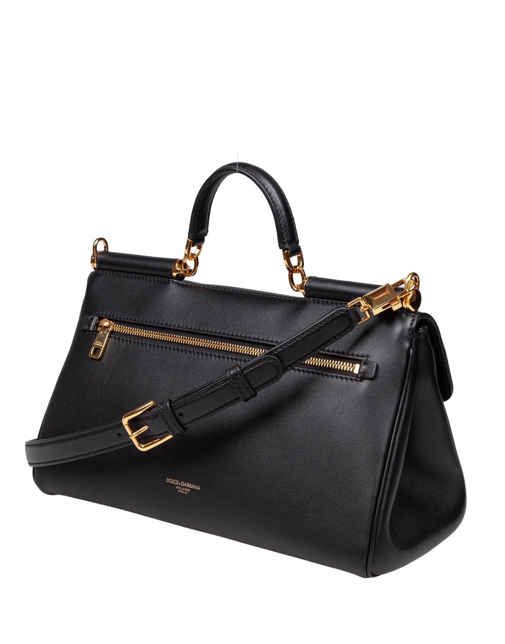 Dolce & Gabbana Dolce & gabbana vintage my sicily bag in black leather Zwart