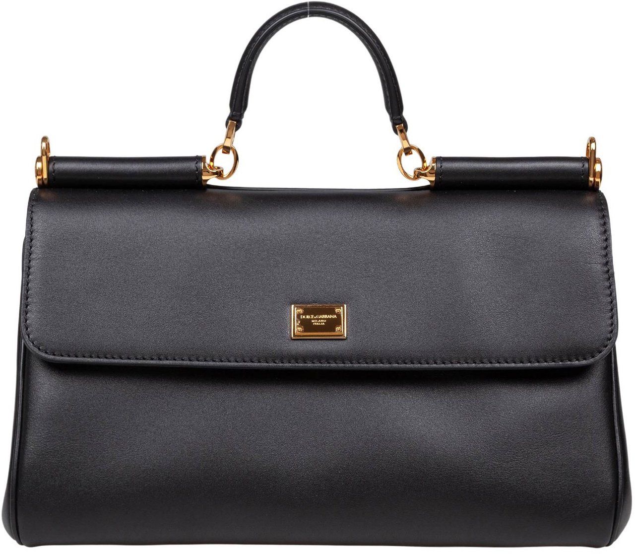 Dolce & Gabbana Dolce & gabbana vintage my sicily bag in black leather Zwart