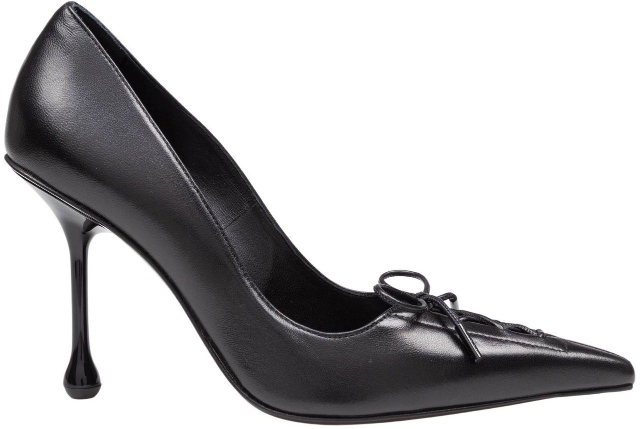 Jimmy Choo Jimmy choo scarlett 95 decollete' in nappa color black Zwart