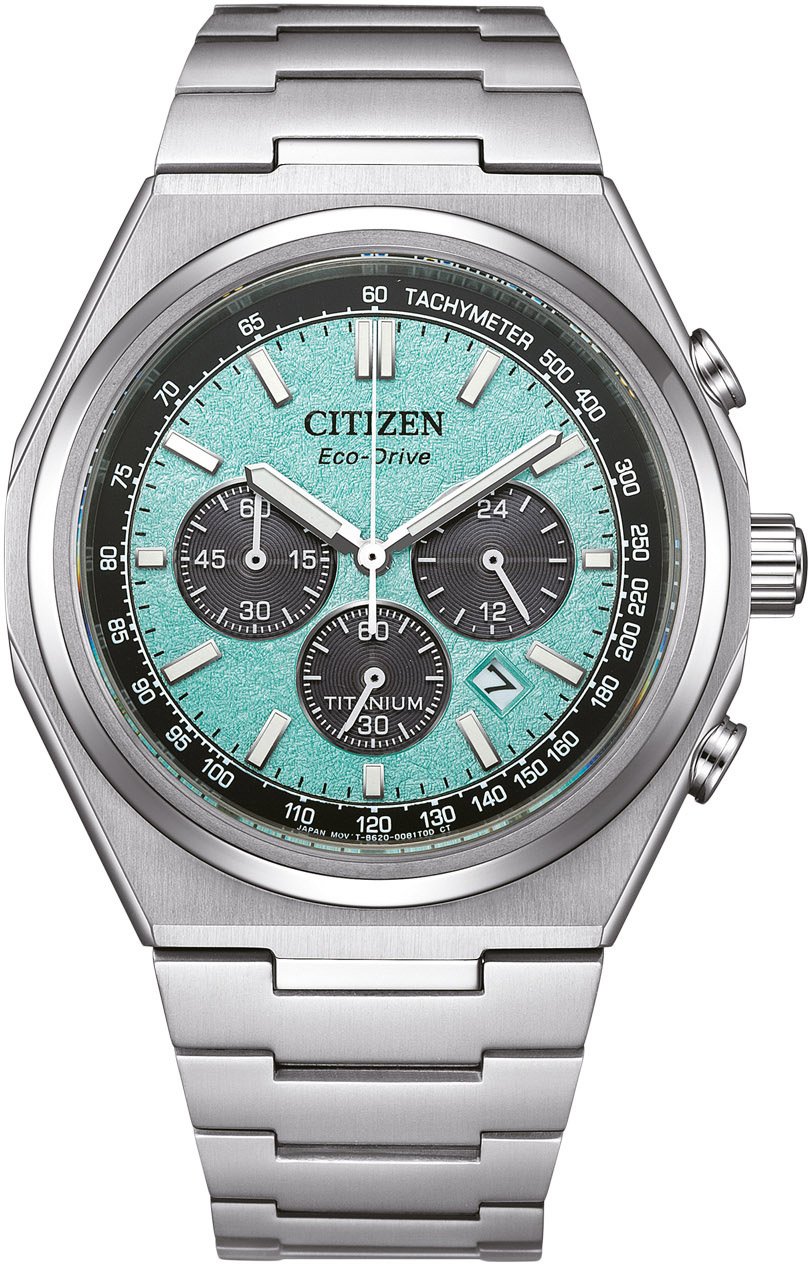 Citizen CA4610-85M Zenshin Chrono Sport Eco-Drive Titanium horloge Blauw