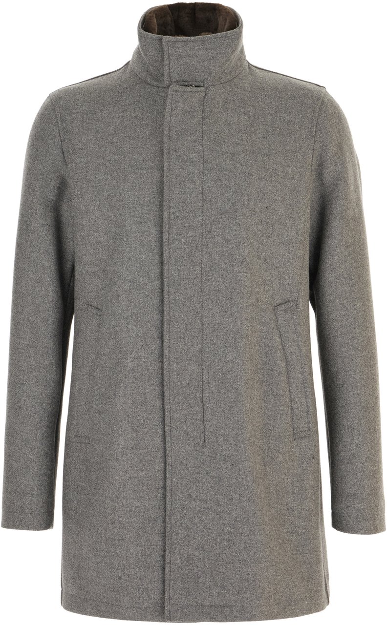 Herno Herno Grey wool blend padded jacket Grijs