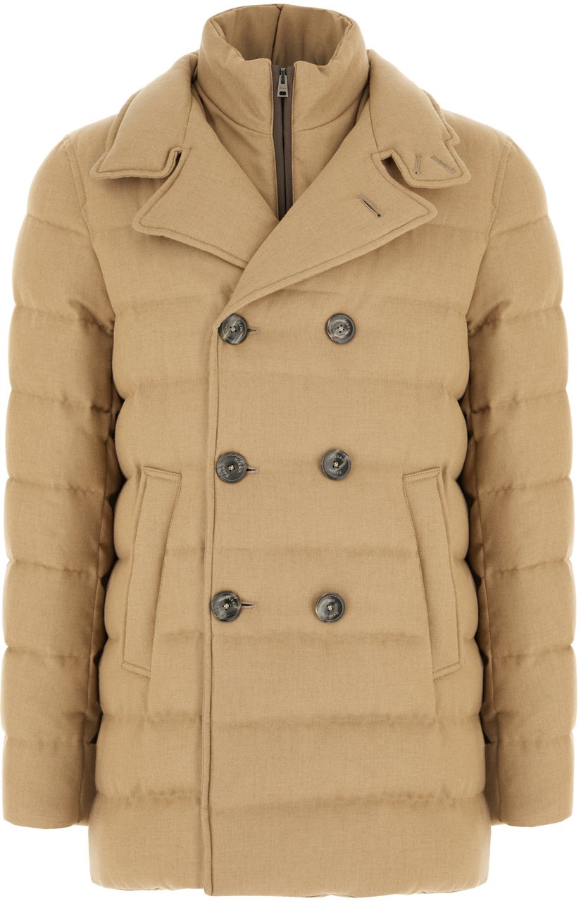 Herno Herno Beige viscose blend padded jacket Beige