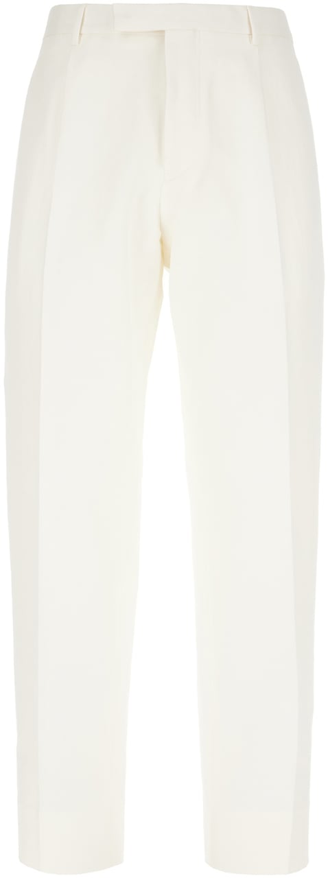 Zegna Zegna White cotton blend pants Wit