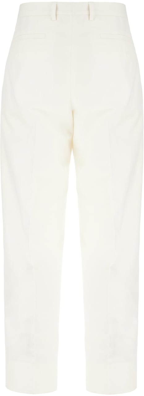 Zegna Zegna White cotton blend pants Wit