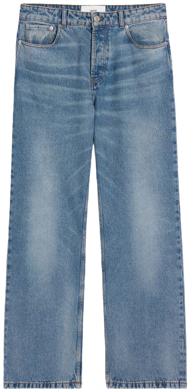 AMI Paris LOOSE/LARGE LARGE FIT JEANS USED BLUE Blauw