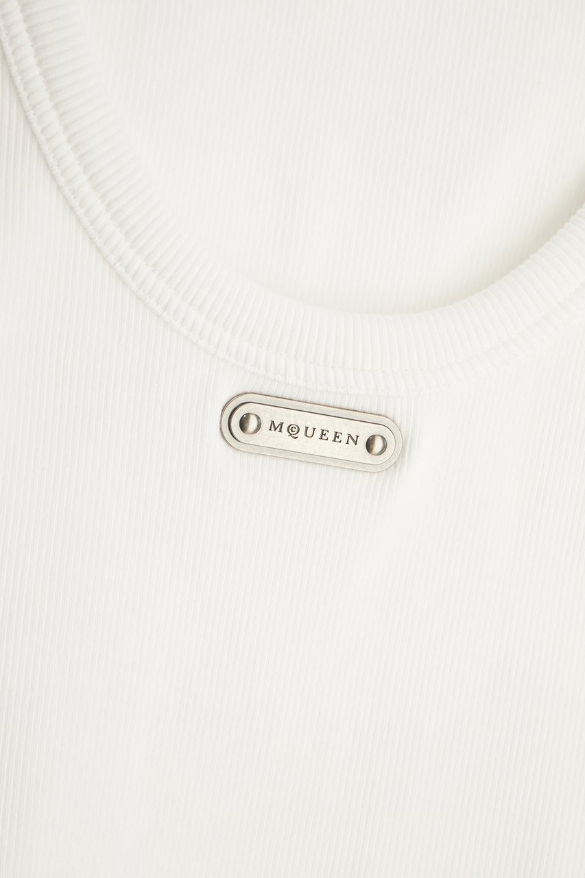Alexander McQueen Alexander McQueen White cotton top Wit