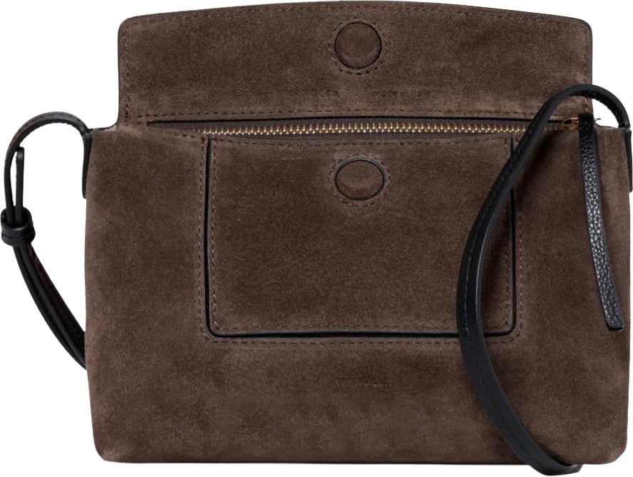 Wandler Penelope Slouch Mini Palissander Suede Bruin