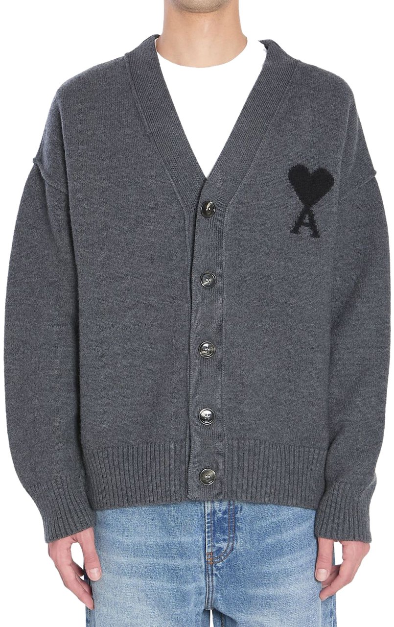 AMI Paris Sweaters Grey Grijs