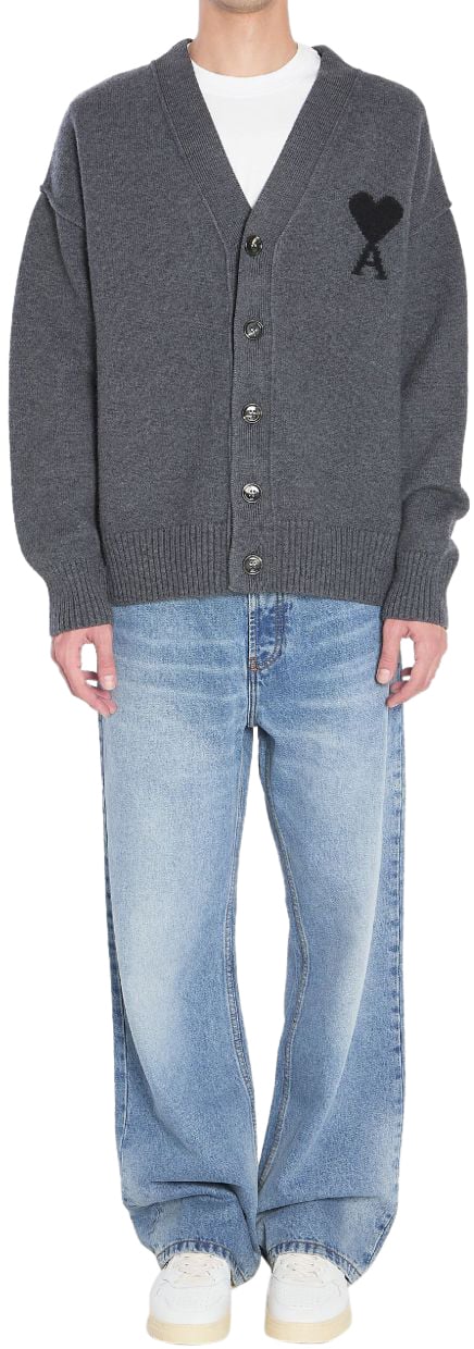 AMI Paris Sweaters Grey Grijs