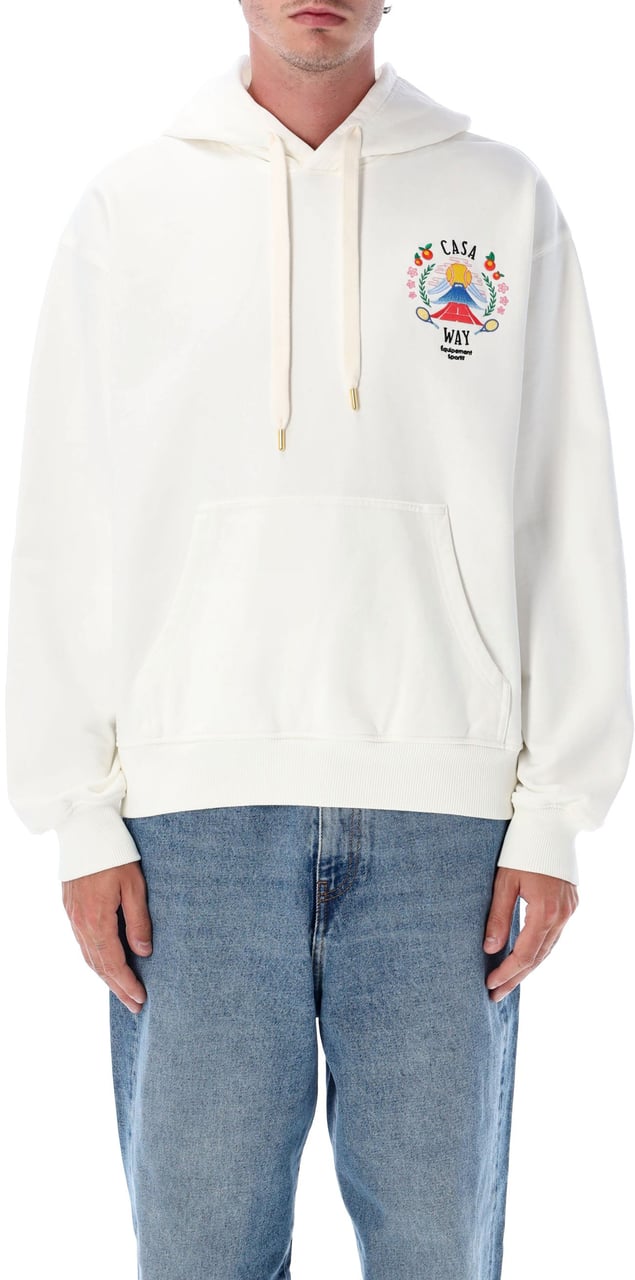 Casablanca Casa Way Mountain Printed Hoodie Beige Beige