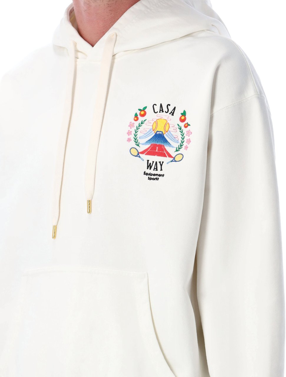 Casablanca Casa Way Mountain Printed Hoodie Beige Beige