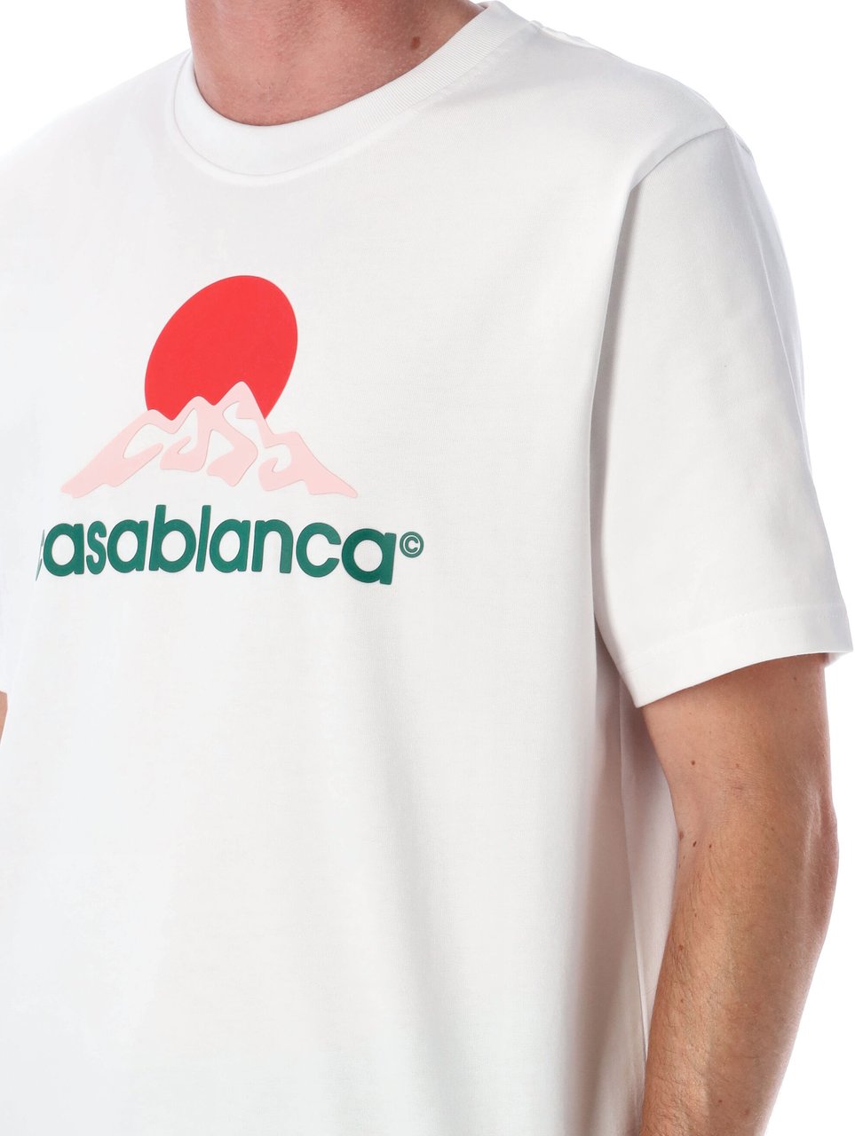 Casablanca Montagne Printed T-Shirt Bianco Wit