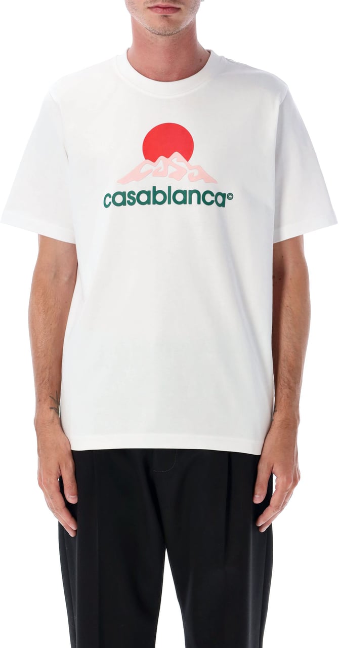 Casablanca Montagne Printed T-Shirt Bianco Wit