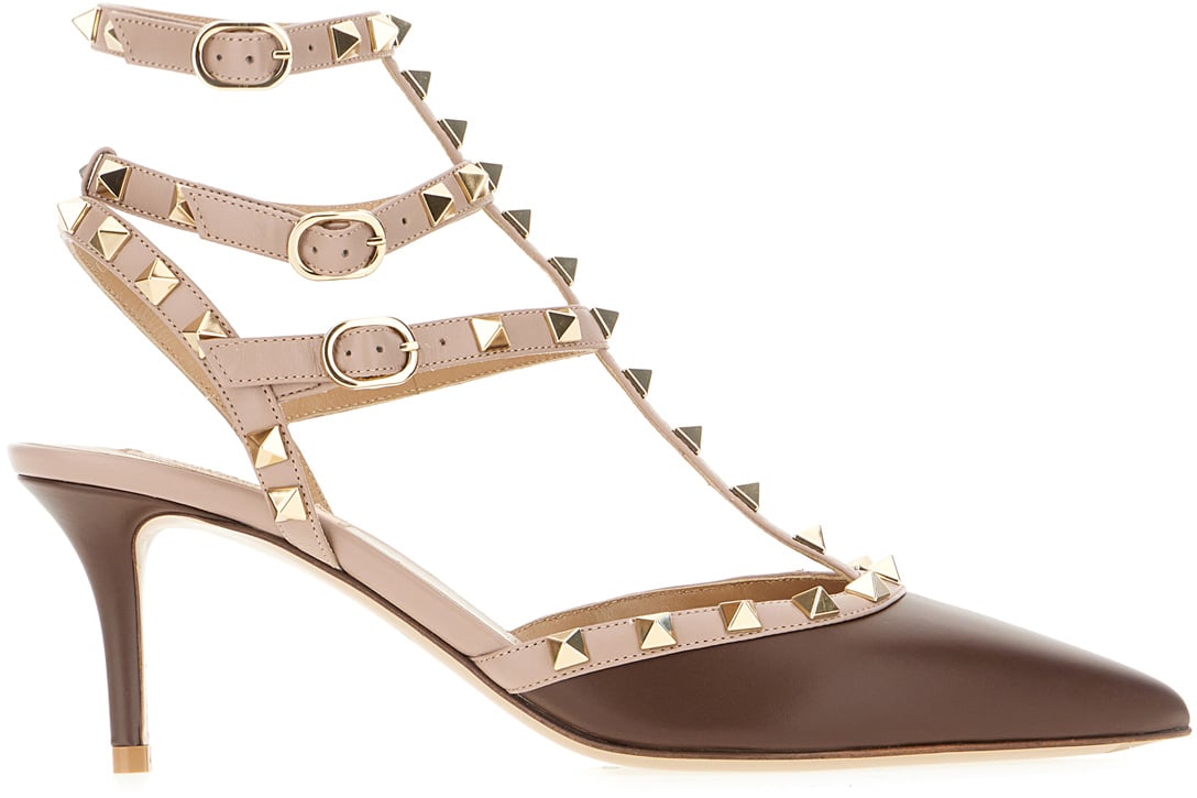 Valentino Valentino Two-tone leather Rockstud pumps Zwart