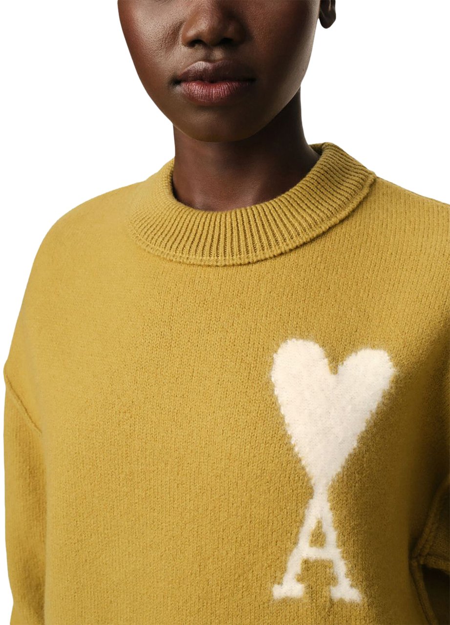 AMI Paris Sweaters Yellow Geel