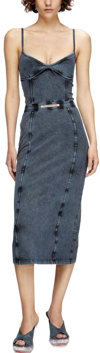 Diesel Dresses Denim Blauw