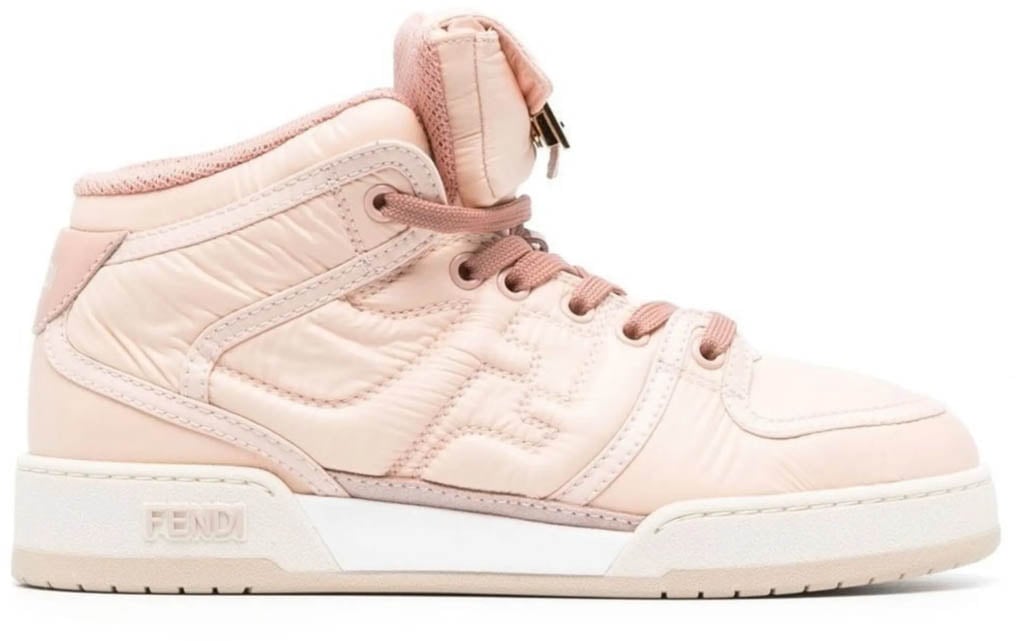Fendi Match Baguette Mid-top Sneakers Roze