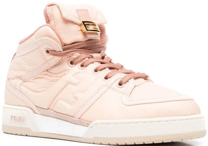 Fendi Match Baguette Mid-top Sneakers Roze