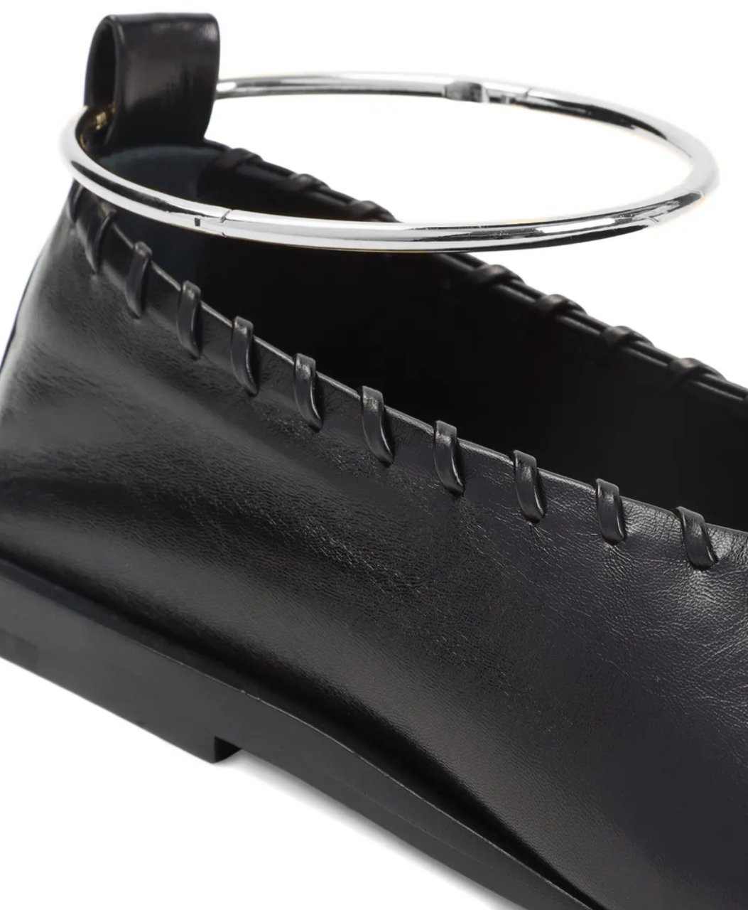 Jil Sander Ballerina Black Silver Zwart