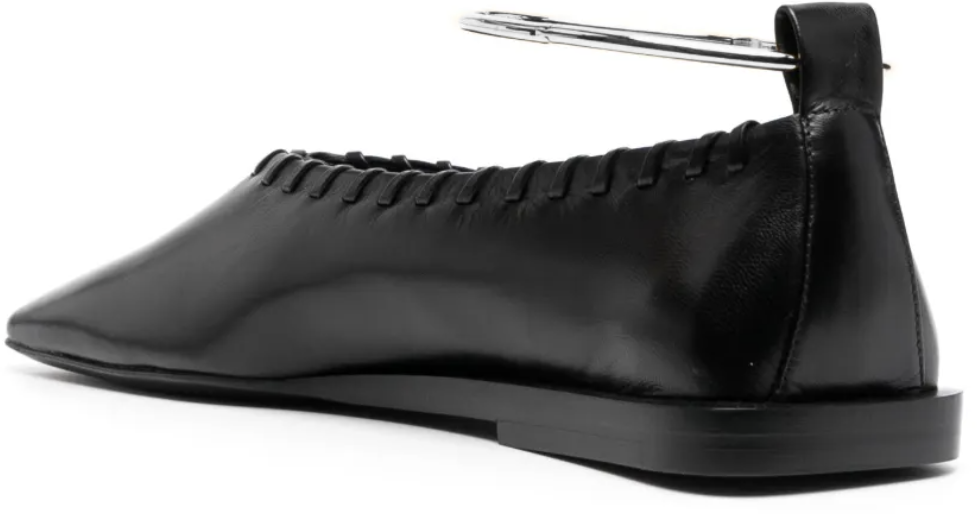 Jil Sander Ballerina Black Silver Zwart