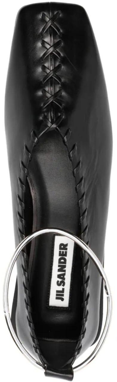 Jil Sander Ballerina Black Silver Zwart