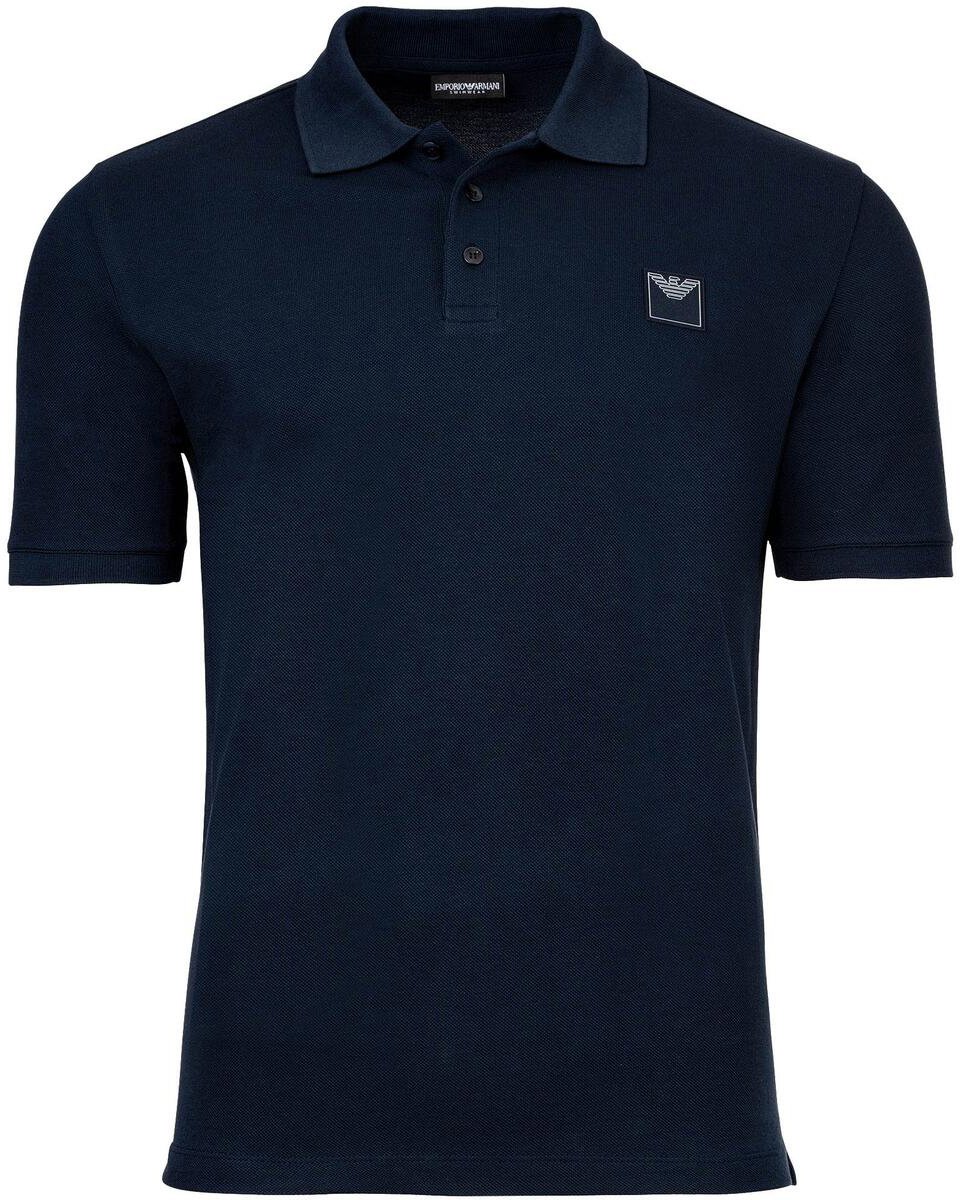Emporio Armani Polo Beachwear Blue Blauw