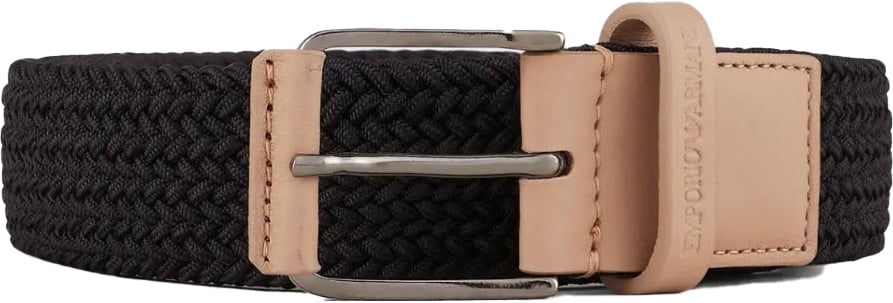 Emporio Armani Cintura Elastica Intreccio Zwart