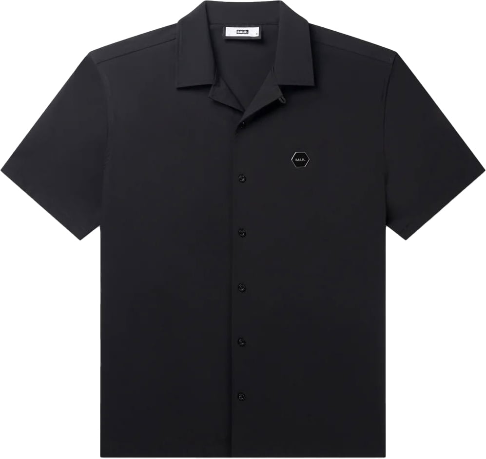 BALR Hex-Series Relaxed Overshirt Black Zwart