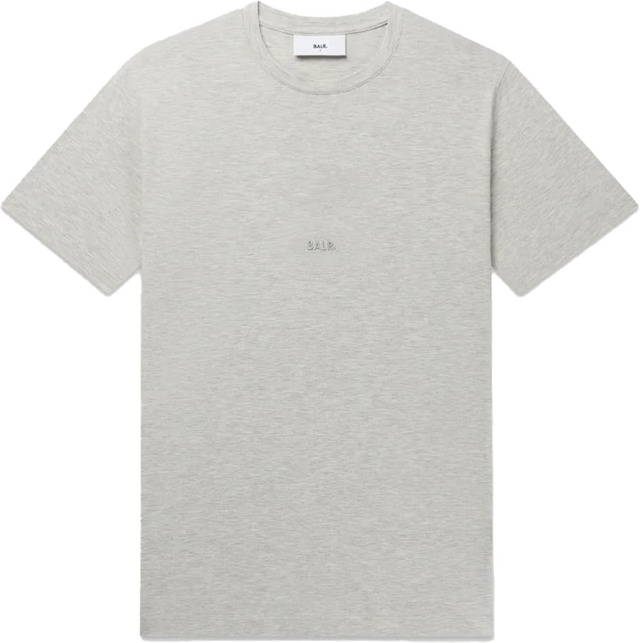 BALR Logo Slim T-Shirt Lt Grey Melange Grijs