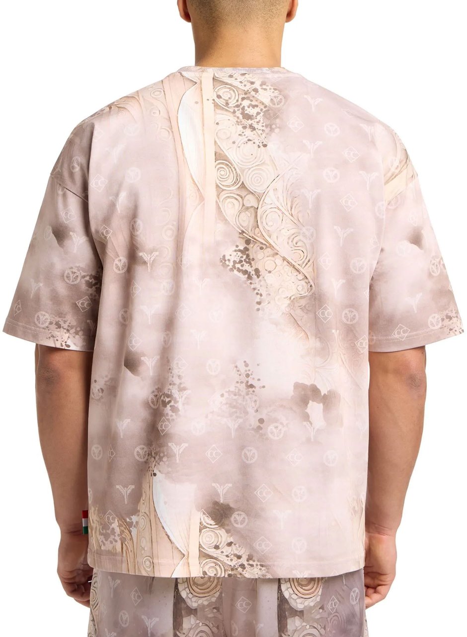 Carlo Colucci Oversized Ornament Tee Beige Beige