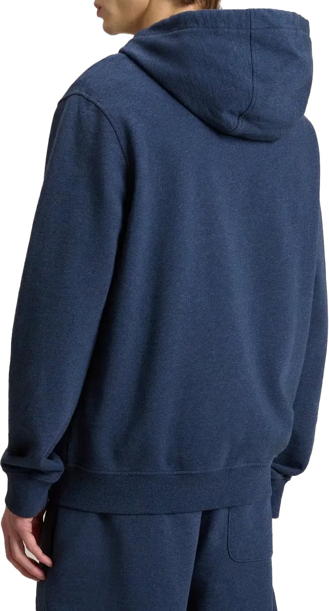 Woolrich Mouline Full Zip Hoodie Melton Blue Blauw