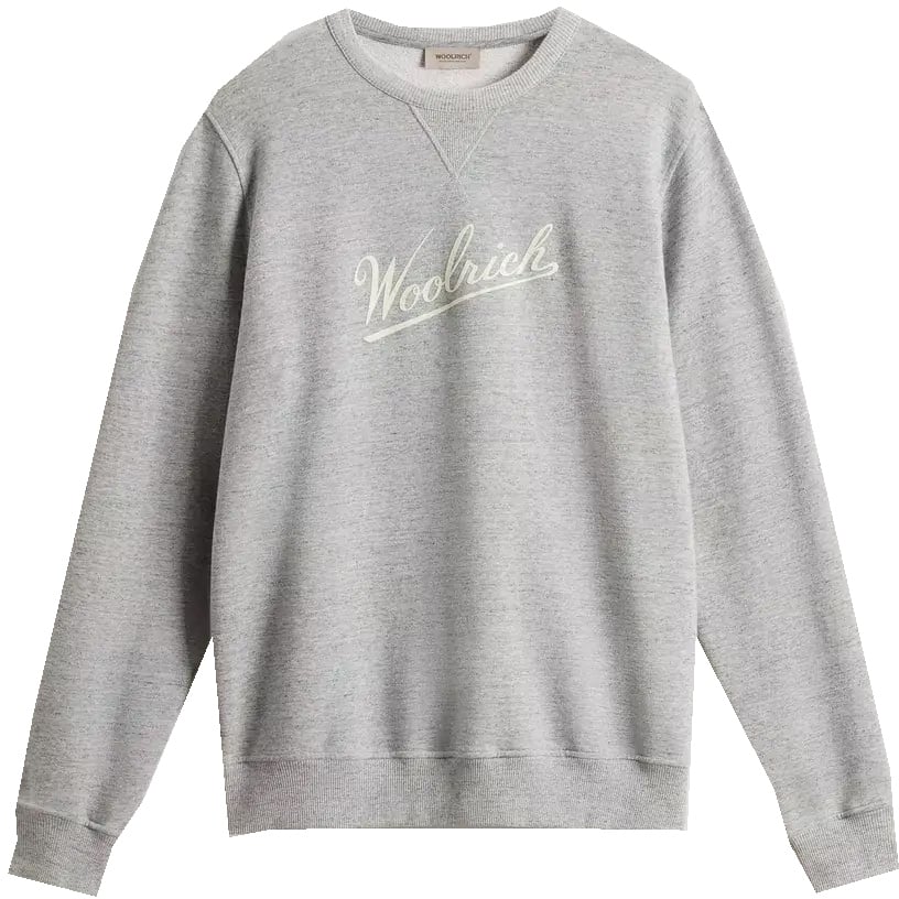 Woolrich Mouline Crewneck Medium Grey Grijs