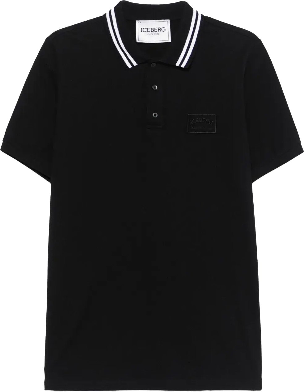 Iceberg Polo Badge Black Zwart
