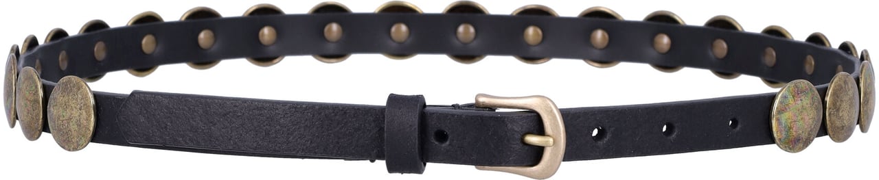 Golden Goose Belt Round Studs Nero Zwart