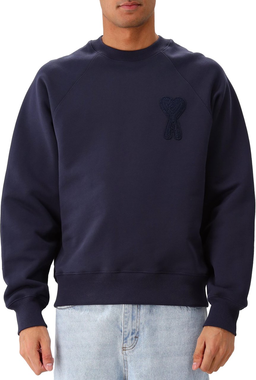 AMI Paris AMI Paris Sweater Blauw Heavy Loopback Blauw